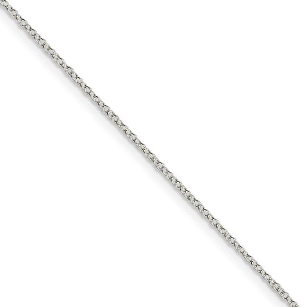 1.1mm, Sterling Silver Solid Cable Chain Necklace, 24 Inch